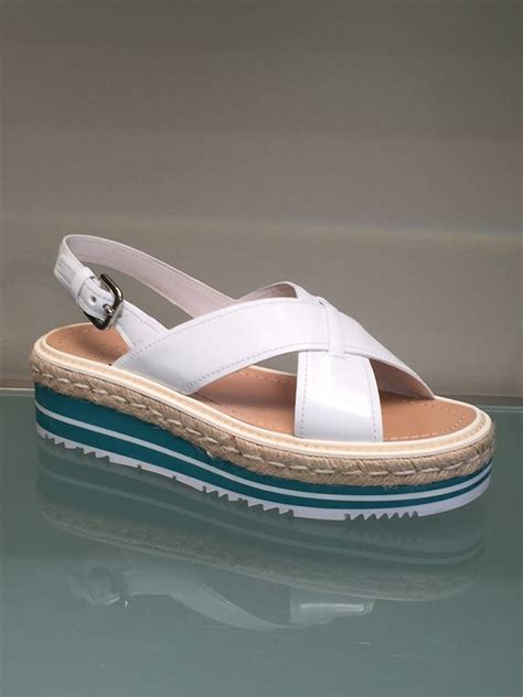 prada sandali bianchi|prada ladies sandals.